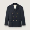 Americana de doble botonadura para hombre en azul oscuro