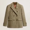 Americana de doble botonadura para mujer en lana de Shetland