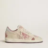 Ball Star LTD para mujer en ante rosa y beige con lengüeta del talón de piel gris perla
