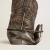 Botas Wish Star bajas para mujer en piel negra con estrella plateada