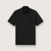Camisas deportivas negras con cremallera para hombre