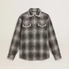 Camisas grises de hombre con bordado blanco