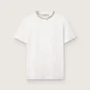 Camiseta blanca de mujer con cristales cabujón