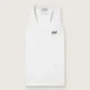 Camiseta deportiva sin mangas blanca para mujer