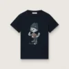 Camiseta «Journey» para niños en jersey de algodón azul con estampado digital de la mascota
