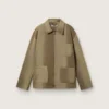 Chaqueta acolchada unisex en tonos caqui