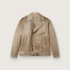 Chaqueta unisex de piel tratada y teñida a mano