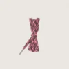 Cordones de tartán marrón oscuro y rosa
