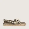 Espadrilles Cruise para mujer en lona verde militar con cordones de senderismo blancos