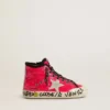 Francy Junior con lentejuelas, estrella de ante gris hielo y cordones con estampado animal