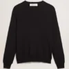 Jersey de cuello redondo para hombre de algodón azul oscuro