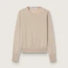 Jersey de mujer de lana merina marrón claro