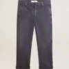 Pantalones chinos de hombre en azul con efecto desgastado