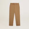 Pantalones chinos para niño de algodón color tabaco
