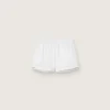 Pantalones cortos deportivos blancos de doble capa para mujer