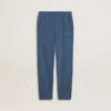 Pantalones de chándal azules para niño con bordado