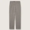 Pantalones de corte entallado para hombre con estampado de cuadros Príncipe de Gales en gris