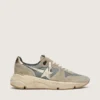 Running Sole en ante gris con estrella blanca y lengüeta trasera blanca