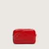 Star Bag Mini para mujer en piel pintada de rojo con estrella tono sobre tono