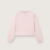 Sudadera corta «Star» para niñas, de algodón rosa con parche y logotipo