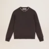 Sudadera de mujer en gris antracita con cristales