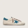 Super-Star para hombre en piel blanca con estrella de ante turquesa