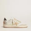 Zapatillas Ball Star LTD para mujer con estrella beige y lengüeta negra en el talón