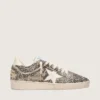 Zapatillas Ball Star LTD para mujer en piel de potro con estampado de leopardo y estrella de piel color crema