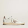 Zapatillas Ball Star Wishes para mujer en piel blanca con estrella de piel en bronce metalizado
