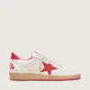 Zapatillas Ball Star Wishes para hombre en piel blanca con una estrella roja y lengüeta en el talón