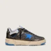 Zapatillas Forty2 para hombre en gomaespuma negra y piel, con estrella de TPU y lengüeta trasera de piel negra