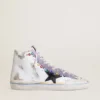 Zapatillas Francy Penstar LAB para mujer con estrella de piel negra y tachuelas multicolores