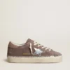 Zapatillas Hi Star para mujer en ante con estrella de piel plateada y lengüeta del talón de piel