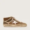 Zapatillas Mid Star LAB para hombre en ante color óxido con estrella de piel blanca