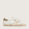 Zapatillas Old School para mujer con estrella dorada en piel laminada