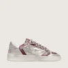 Zapatillas Stardan LAB para hombre en piel burdeos y plateada con purpurina