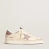 Zapatillas Stardan para mujer en napa y ante con estrella rosa brillante y lengüeta en el talón
