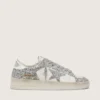 Zapatillas Stardan para mujer en piel blanca y purpurina