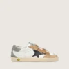 Zapatillas «Young Old School» con estrella de piel negra e inserciones de ante beige y verde