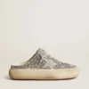 Zapatos tipo sabot «Space-Star» para mujer con purpurina, estrella gris hielo y lengüeta
