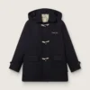 Abrigo tipo duffle con capucha para niños, en azul oscuro