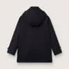 Abrigo tipo duffle con capucha para niños, en azul oscuro