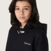 Abrigo tipo duffle con capucha para niños, en azul oscuro