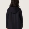 Abrigo tipo duffle con capucha para niños, en azul oscuro
