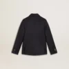Americana azul oscura de doble botonadura para niños