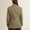 Americana de doble botonadura para mujer en lana de Shetland