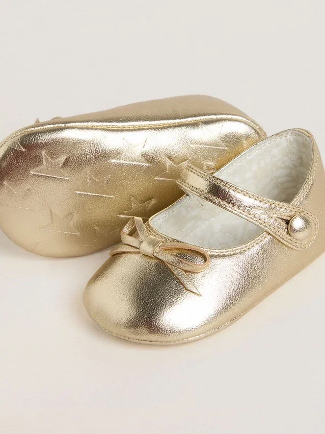 Bailarinas Sofi para bebé en piel dorada