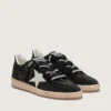 Ball Star en ante negro con estrella blanca y cristales Swarovski