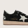 Ball Star en ante negro con estrella blanca y cristales Swarovski