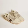 Ball Star en malla y piel con estrella de piel metalizada y lengüeta en el talón